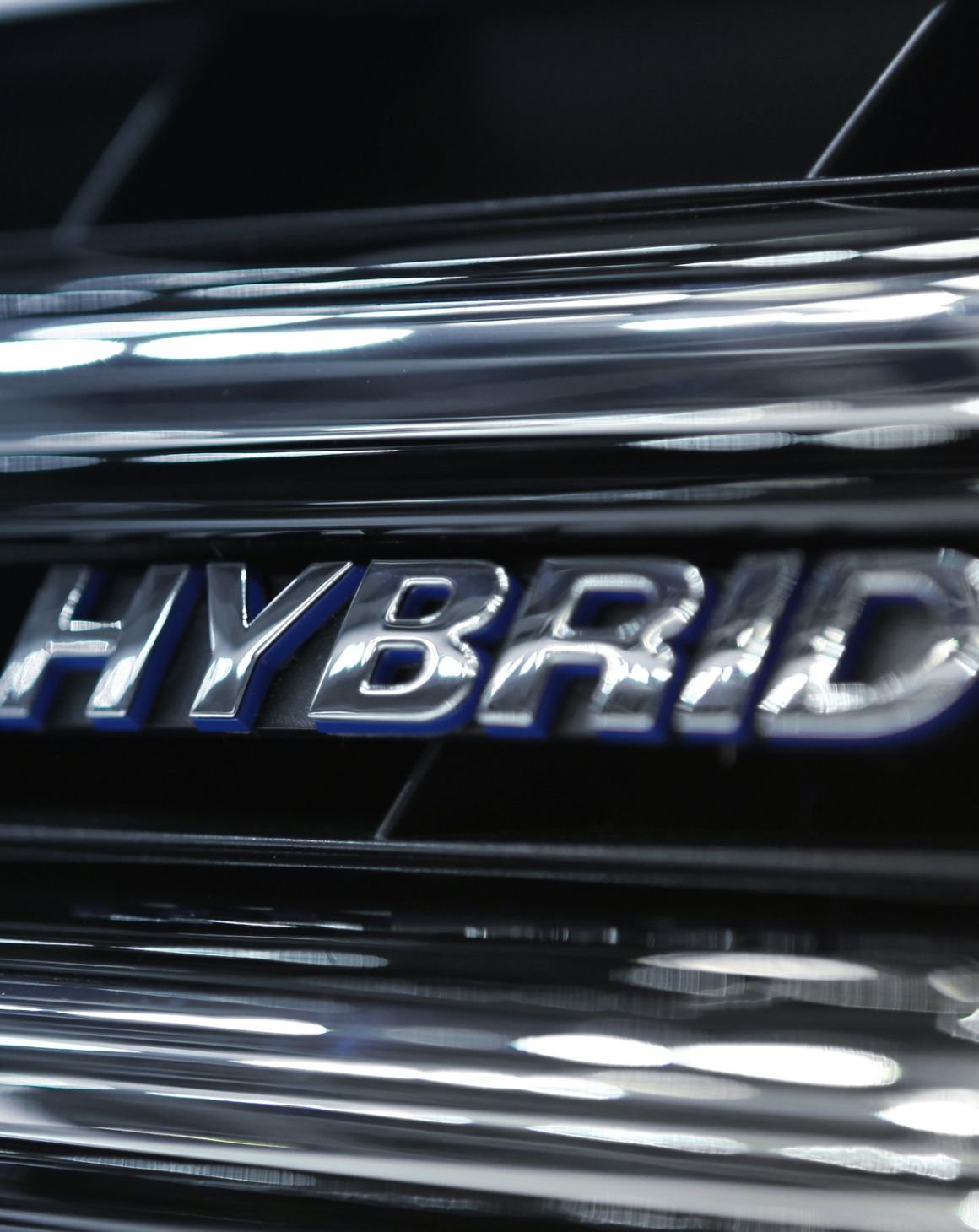 hybrid sign on a car