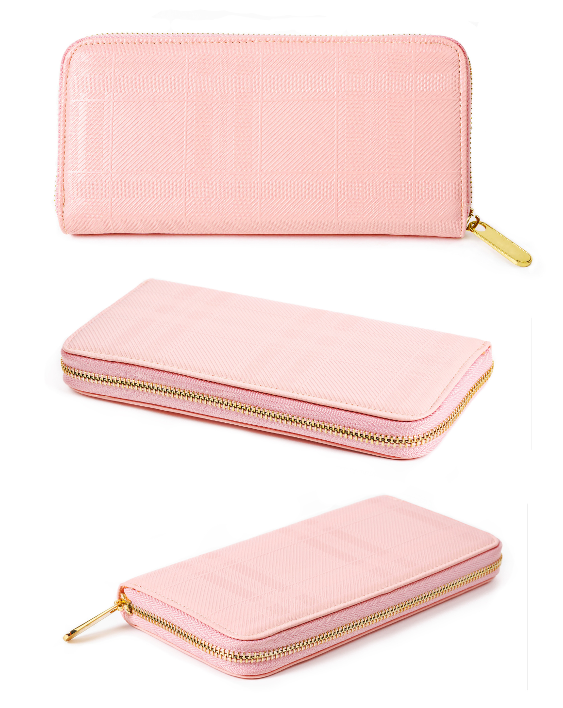 3 pink handbags