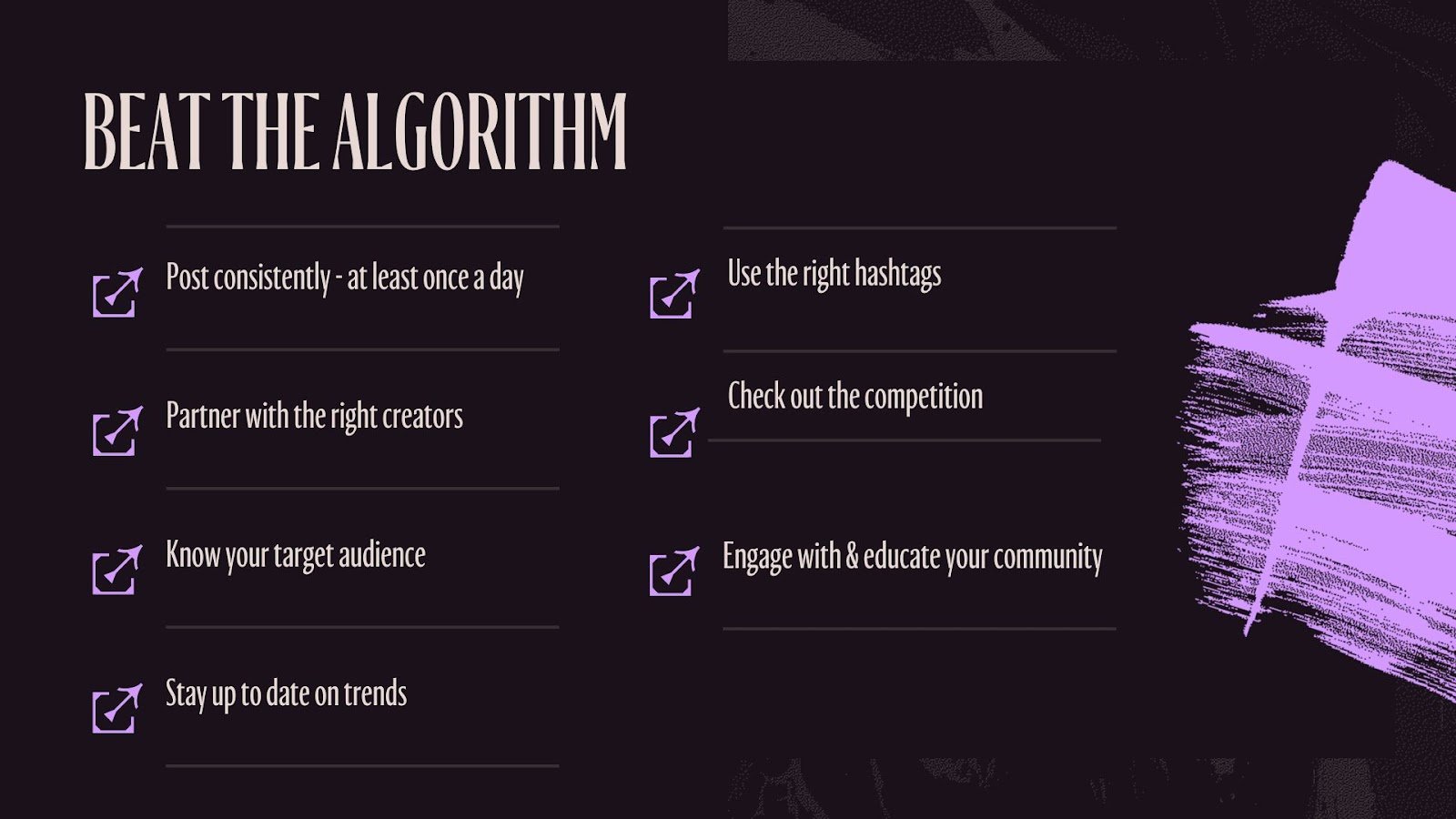 Beat the algorithm